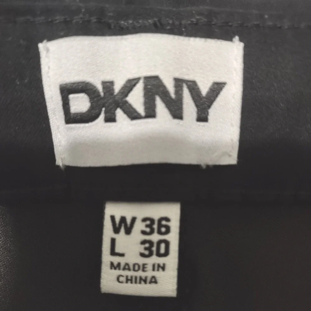 DKNY Pants 36x30 Mens Slim Fit Ultimate Stretch Black Norm Core Streetwear Edgy